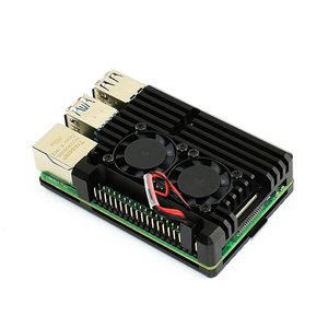 La carcasa de aleación de aluminio viene con ventiladores de refrigeración duales, resistencia firme al polvo, excelente dispersión del calor para Raspberry Pi 4 Modelo B - Product Image 2