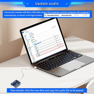 DT9001-TF USB programmier bare MP3-Player-Karte mit 5W Verstärker 10 Trigger/One Line Serial/TTL Control Sprach modul ICs Produkt - Product Image 5