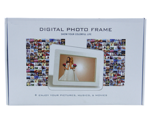 Khung Ảnh Kỹ Thuật Số Bằng Nhựa Trắng Khung Ảnh LED 7 Inch <span class=keywords><strong>CE</strong></span> <span class=keywords><strong>FC</strong></span> RoHS Đã Được Xác Minh - Product Image 4