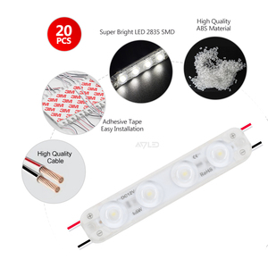 12V LED modülü LED/W 1.44W SMD2835 enjeksiyon 4 LED modülü ile LED işareti için 170 derece - Product Image 3