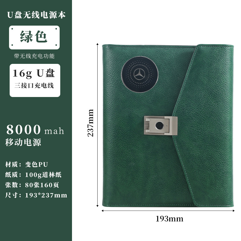 Versión superior verde (bloqueo de huellas dactilares + unidad USB +