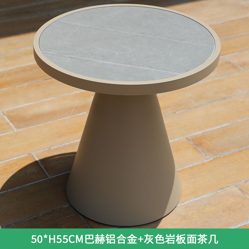 50cm bach aluminum alloy gray rock surface coffee table