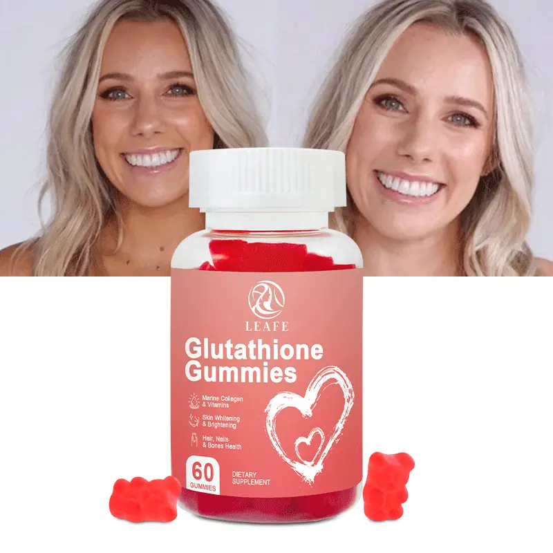 Marque privée Gommes au glutathion Complément alimentaire au collagène anti-âge L-glutathion Blanchiment de la peau