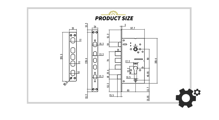 EADER 80 60mmEuropean iron door lock body Chinese manufacturer's good quality lock body