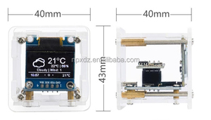 Pep8266 Kit orologio meteo scheda di sviluppo Wifi IoT con Display di umidità della temperatura di tempo assemblaggio saldatura richiesto - Product Image 2