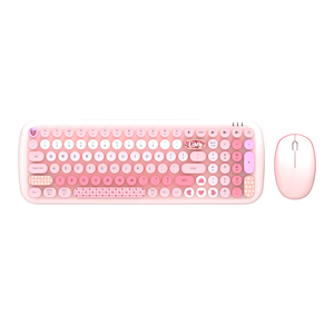 2.4GHz USB Wireless Typewriter <strong>Keyboard</strong> and <strong>Mouse</strong> with Two-block Colorful Round Key for Office <strong>Computer</strong> <strong>Use</strong>