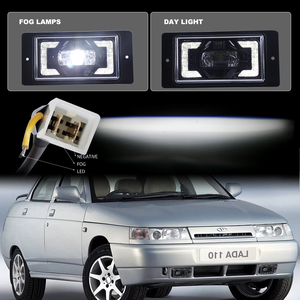 Dikdörtgen Drl sis lambası kamyon için Kalina Lada <span class=keywords><strong>Priora</strong></span> Niva ön sis lambası 2110