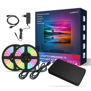 Gledopto Tuya TVバックライトキットアンビエントLEDストリップHDMIモニター用同期ボックス12V DC 80 ABS音声制御アプリコントロールモード - Product Image 1