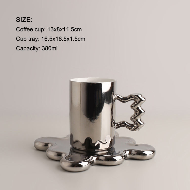 ถ้วยเงิน + จานรอง