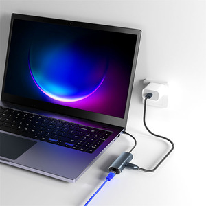 Adaptador de Internet de alta calidad para teléfonos móviles y computadoras Aceleración de red USB C a RJ45 + PD Convertidor 1000Mbps