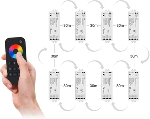 RGB RGBW 4PIN 5PIN Светодиодная лента RT9 и VP контроллер 4 зоны RF беспроводной пульт дистанционного управления RGB RGBW Светодиодная лента - Product Image 4