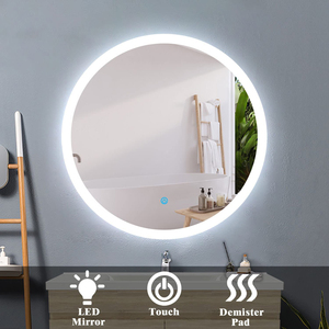 Retângulo moderno LED banheiro espelho iluminado parede espelho para banheiros para estilos modernos
