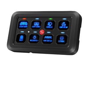 8-Gane LED Panel Switch 12V Auto Electrical Universal <strong>Circuit</strong> Starter Relay Systems New Control Box <strong>Flasher</strong> Unit Dimmable On/Off - Product Image 1