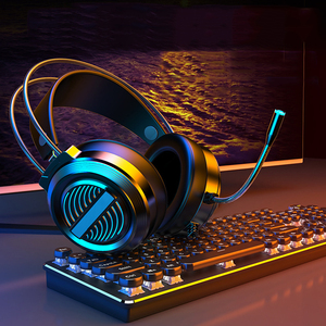 Juego de auriculares con teclado y ratón para videojuegos, con cable, RGB, colorido, retroiluminado, novedad - Product Image 2