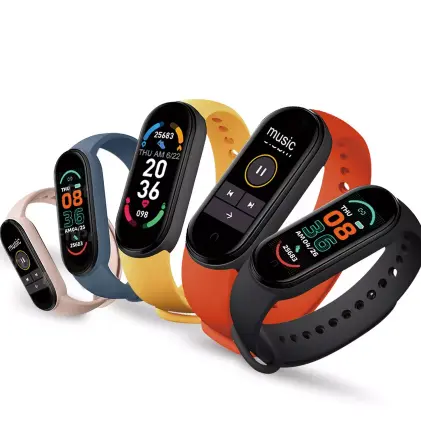 M6 jam tangan kebugaran penjualan terbaik 2024 gelang pintar denyut jantung jam tangan pintar Band 6 untuk Olahraga