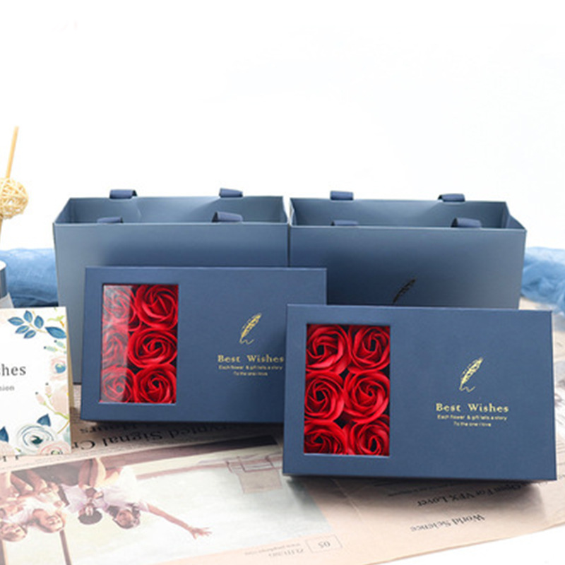6 rose + sac à main