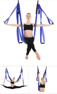 घरेलू व्यायाम जिम फिटनेस 100% लिए नायलॉन हवाई योग हैममॉक स्विंग स्विंग - Product Image 5