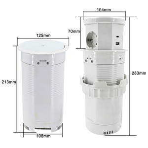 Toma de corriente emergente oculta de 16A 220V con puerto USB y 3 tomas de mesa de CA Nivel IP44 para escritorio de oficina - Product Image 6