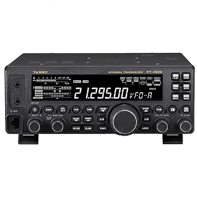 FT-450D рация YAESU UHF VHF 100 Вт Двухдиапазонная цифровая Коротковолновая однополосная радиостанция, рация 100 км