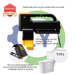 CNC LY 25W Handheld Laser Fiber Marking Machine <strong>Printer</strong> for Advertising Company Marking Dates Logo <strong>QR</strong> Codes Bar Codes on Metal - Product Image 1