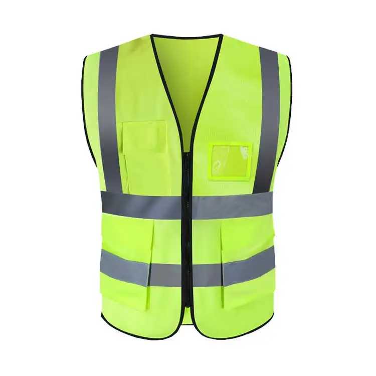 Traffico notturno personalizzato abbigliamento riflettente multitasche igiene giardino costruzione gilet riflettente traspirante