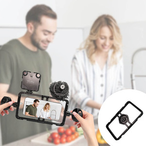 Universal Aluminum Handheld Stabilizer for Phone Video <strong>Filmmaking</strong> Videographer Cold Shoe Mounts for iPhone Video Rig <strong>Kit</strong> - Product Image 4
