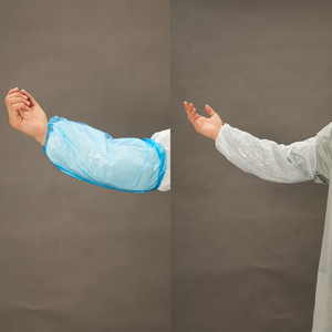 Factory OEM Custom Polyethylene Pe Disposable Plastic PE Arm Sleeve Cover With Elastic Cuff Disposable Microporous <strong>Oversleeve</strong> - Product Image 3