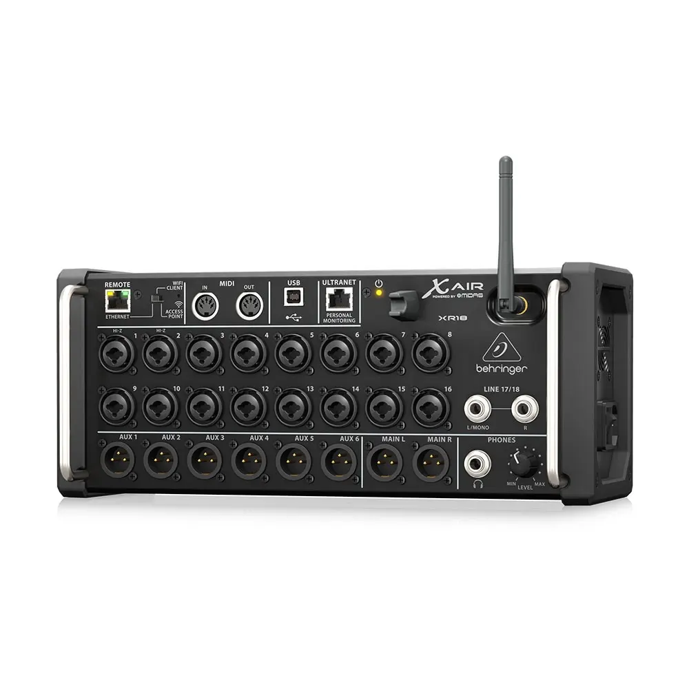 Behringer X ชั้นวาง XR18อากาศเครื่องผสมดิจิตอล, ระบบ PA เครื่องผสมเราเตอร์ Wi-Fi แบบบูรณาการ18ช่อง