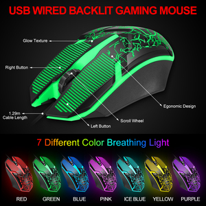Teclado y ratón LED con cable USB, con alfombrilla de ratón, 3 en 1, Combos para PC, el más barato - Product Image 4