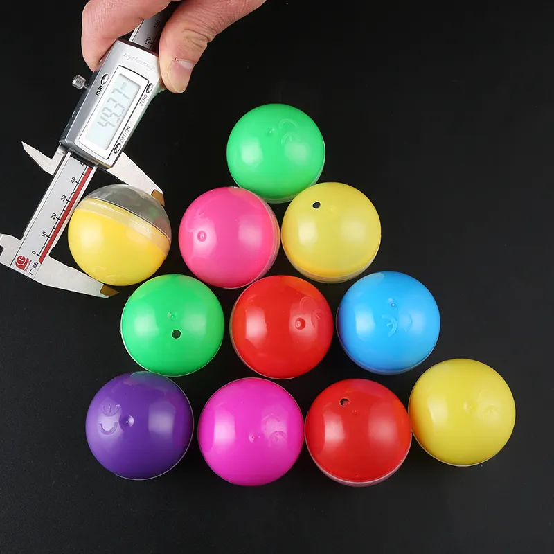 Materiale PP ecologico di alta qualità Gashapon 2 "pollici forma rotonda capsule di plastica vuote palline giocattoli per distributore automatico
