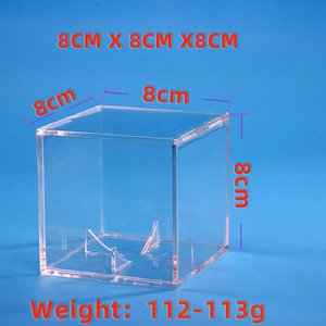 Memorabilia Ball Storage Acrílico Clear Baseball Display Case Caja UV Protected Softball Cube Square con Pedestal - Product Image 5