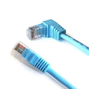 Cavo Ethernet con 90 gradi verticale Utp Cat5e Cat 6 Patch pannello Cat6 Patch Cord Lan Rj45 ad angolo retto in metallo curvatura 90 ° - Product Image 1