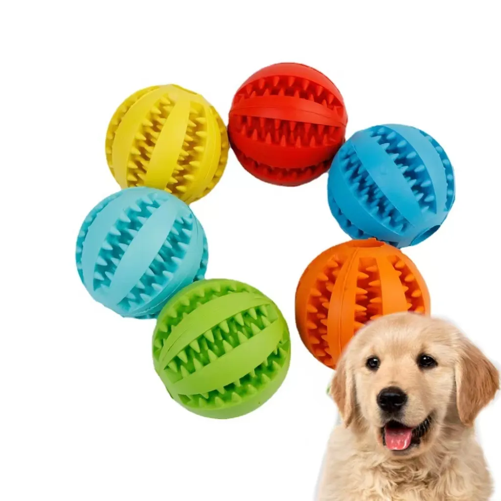 Brinquedo para limpar os dentes do cão, bola de dentes resistente a mordidas, bola de espinhos, melancia, bola para treinamento de animais de estimação, bola anti-vazamento