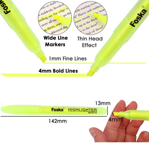 FOSKA rapida asciugatura inodore e Non tossico scalpello inchiostro pennino colorato evidenziatori per evidenziare sottolineature o note di scrittura - Product Image 3