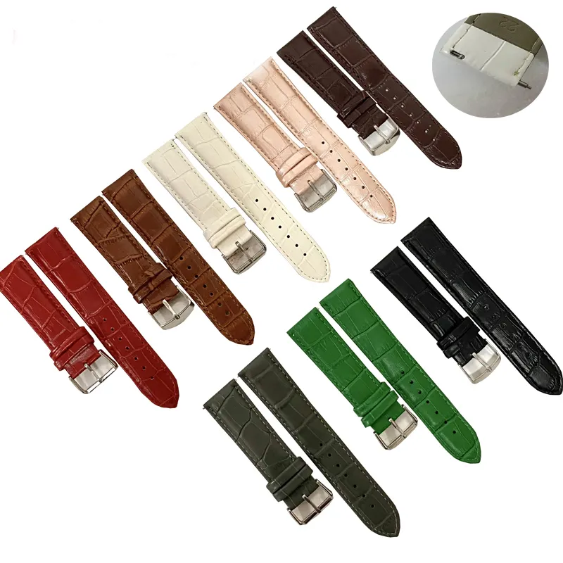 Horloge Band Lederen Hoge Kwaliteit Brede Band Vintage Gelooid Luxe Pols 20Mm 22Mm Lederen Horlogebandje Voor Huawei samsung