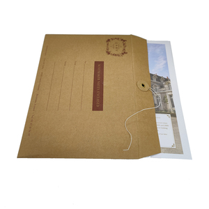 Umschlag aus recyceltem Karton in Sonder größe mit Knopfleiste, bedruckter Bastel umschlag - Product Image 5