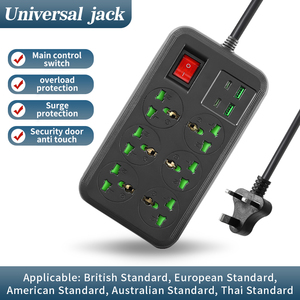Werkseitige industrielle Großhandels steckdose mit 4 USB-und 2 PD-Ladeans chl üssen 10A-Verlängerungssteckdose - Product Image 4