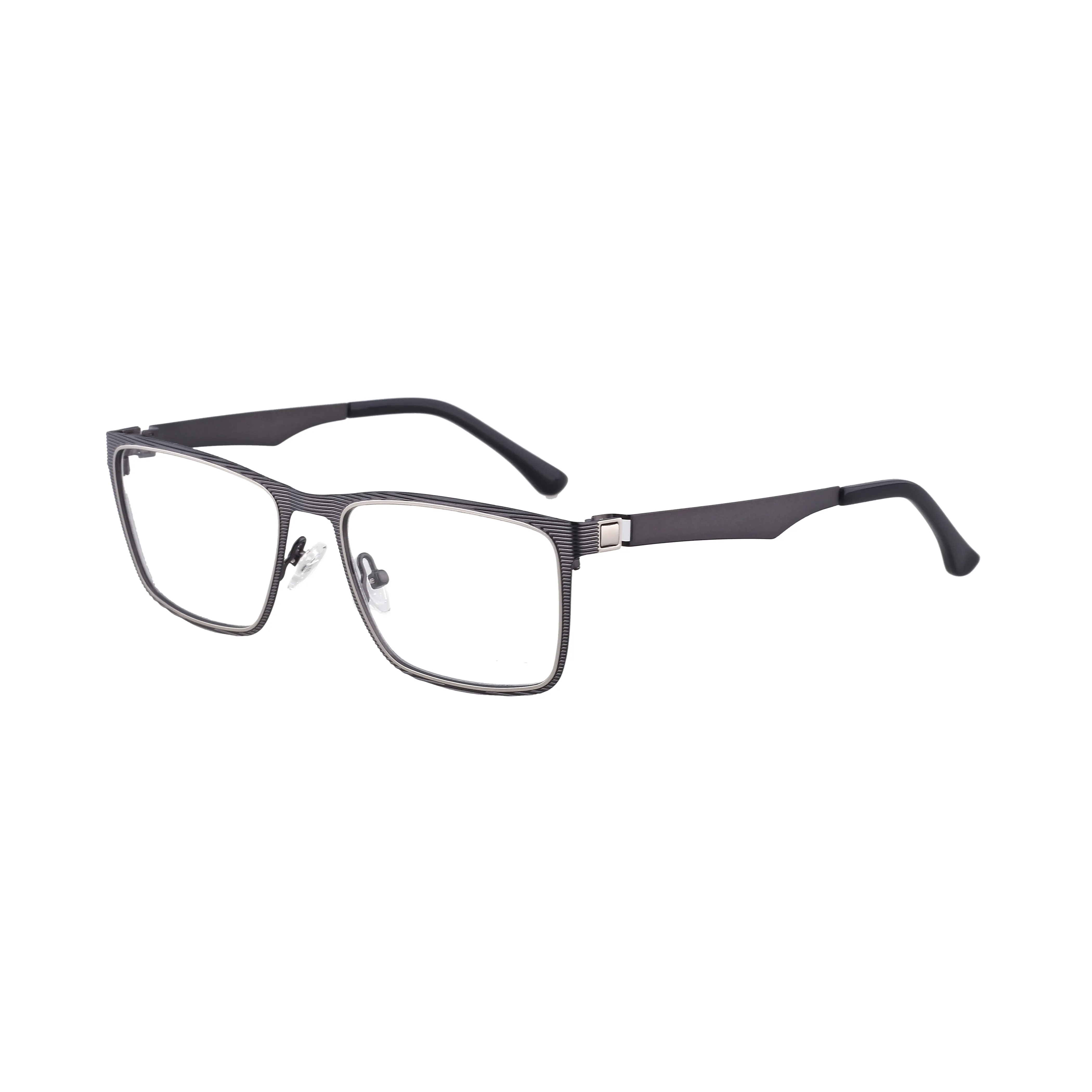 Gafas ópticas cuadradas de diseño elegante, lentes de aumento graduadas con montura de Metal, envío directo