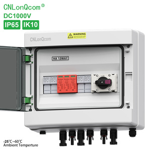 CNLonQcom DC1000V 2-струнный солнечный PV комбайнер 32 А 2-дюймовый 1-выходный выключатель IP65 для систем солнечных панелей - Product Image 1