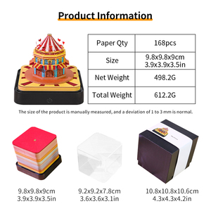 3D Notepad <strong>Memo</strong> Pads Circus Modeling <strong>Paper</strong> Art Notes <strong>Block</strong> With Unique 3D Design for Enhanced Creativity and Organization - Product Image 6