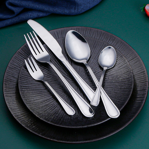 批发西方餐具哑光金餐具中国餐具便宜定制散装餐具 - Product Image 4