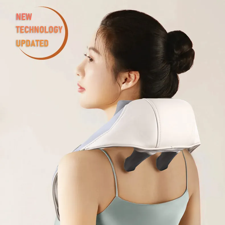 2023 nuevos productos cinturón masajeador de hombros y cuello eléctrico de alta calidad de Shiatsu y función de amasado con calor