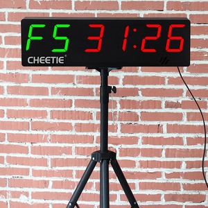CHEETIE CP50E 6-значный программируемый большой пульт дистанционного управления двухсторонний таймер для тренажерного зала с подставкой для штатива для фитнеса - Product Image 1