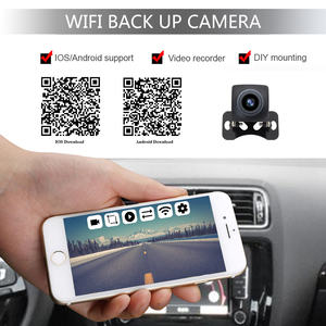 12V inalámbrico Wifi Android y cámara de visión trasera ayuda de marcha atrás cámara de marcha atrás del coche