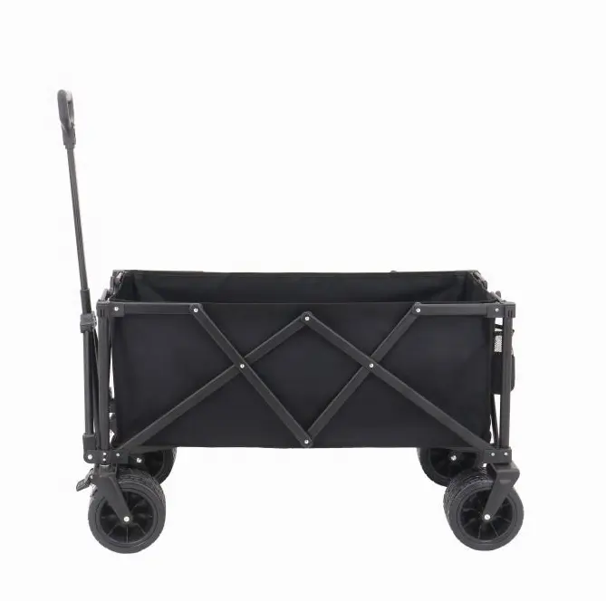 Chariot pliable pliable plate-forme pliable main 4 roues Camping chariot chariot Wagon pour voyage Transport Camping en plein air