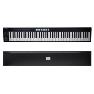 Teclado de controlador USB MIDI portátil, semipesado 88 teclas, 8 almohadillas retroiluminadas RGB, pantalla LED con Cable USB - Product Image 3