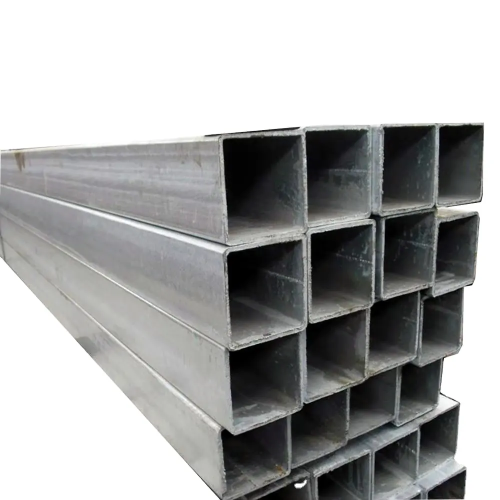 80x80 100*100 tubo quadrato tubo in acciaio al carbonio nero sezione cava acciaio al carbonio Q235 tubo quadrato in metallo
