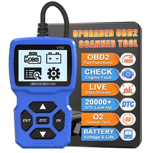 V750 Blue OBD2 Scanner Multilingual Car Diagnostic <strong>Code</strong> <strong>Reader</strong> for Vehicle Information and System Check - Product Image 1