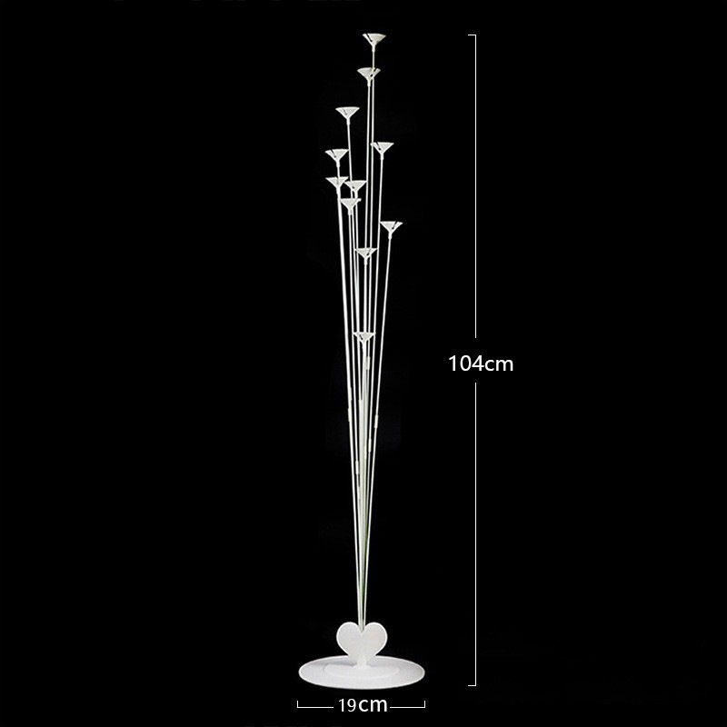 11 Support Ballon Coeur Blanc (104cm 225g)