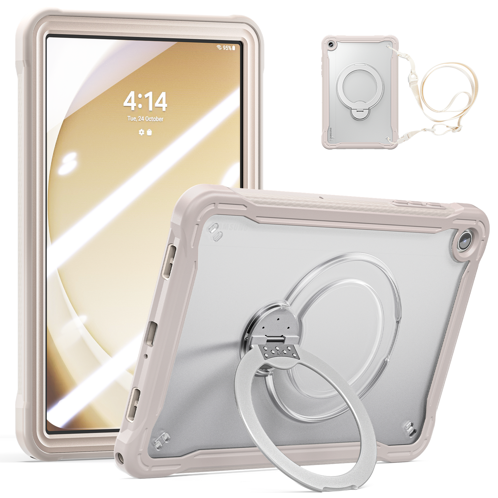 Beige + Bandoulière + Verre Trempé